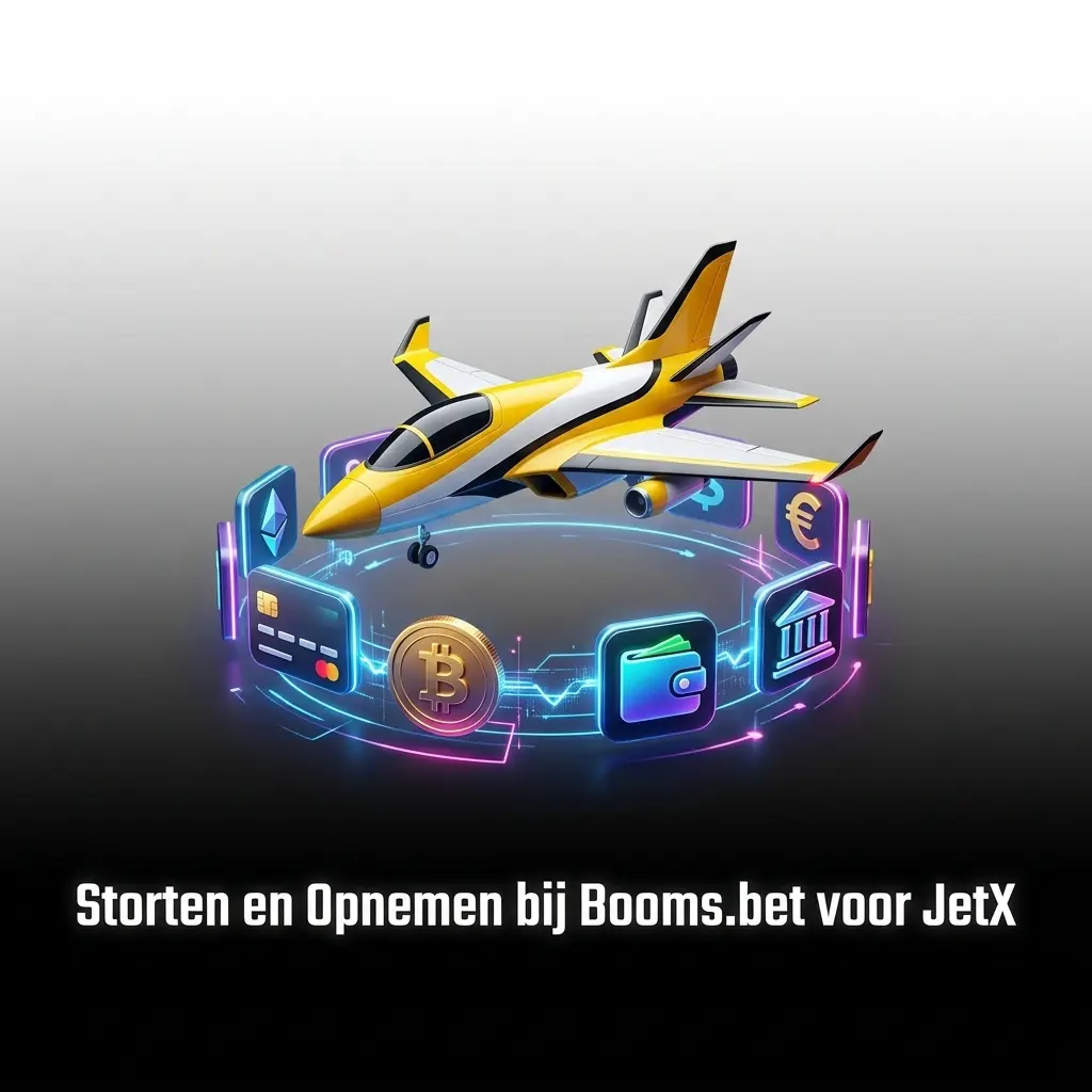 Storten en opnemen overzicht voor JetX bij Booms.bet