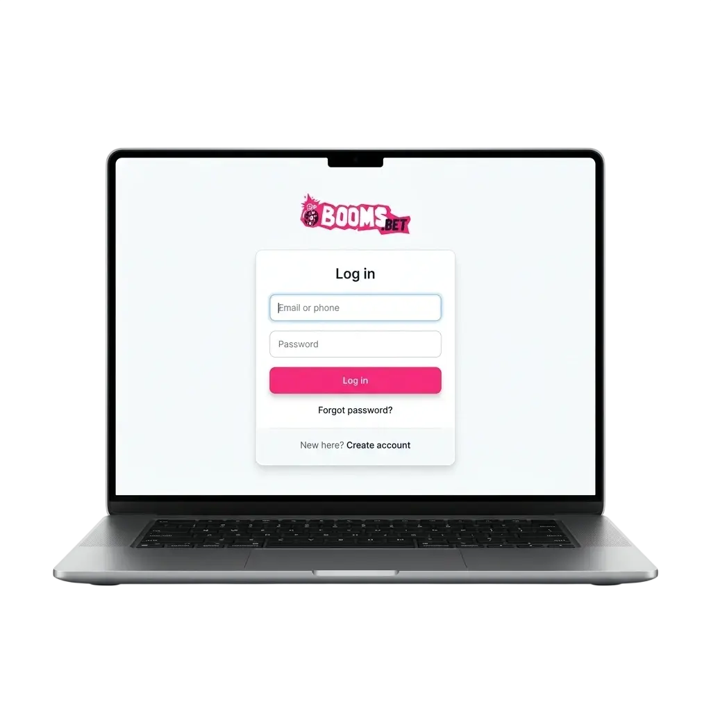 Inloggen bij Booms.bet op website en webapp