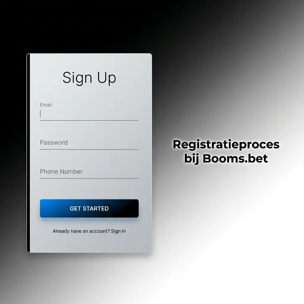 Registratieproces bij Booms.bet